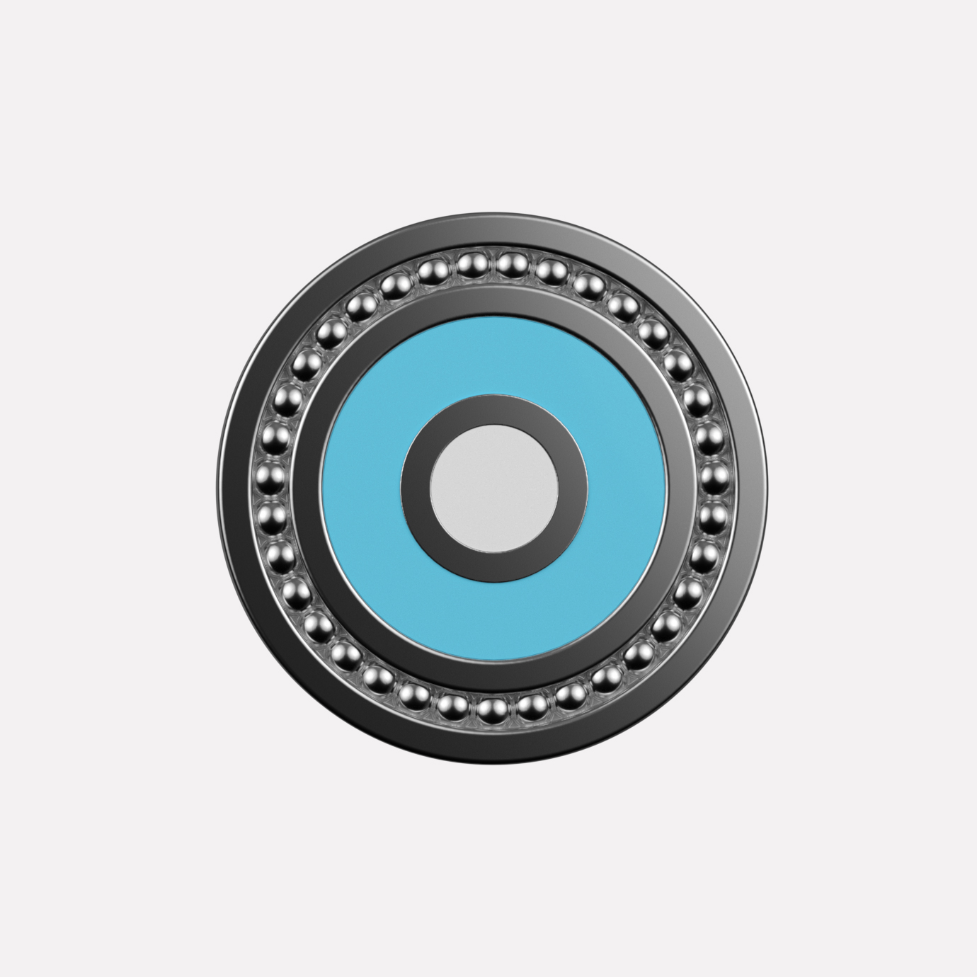 Joollion Charm Eye - Large (Μάτι) σε τιρκουάζ σμάλτο, ασήμι 925 επιπλατινωμένο, συμβατό με όλα τα Joolets της Joolify.