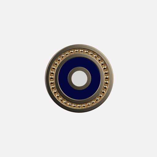 Joollion Charm Eye - Small (Μάτι) σε μπλε σμάλτο, ασήμι 925, επιχρυσωμένο με χρυσό 18k, συμβατό με όλα τα Joolets της Joolify.