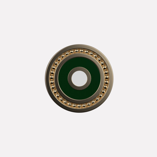 Joollion Charm Eye - Small (Μάτι) σε πράσινο σμάλτο, ασήμι 925, επιχρυσωμένο με χρυσό 18k, συμβατό με όλα τα Joolets της Joolify.