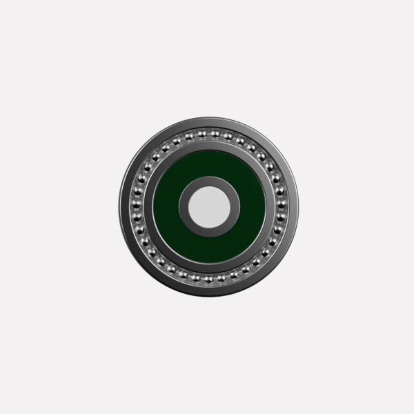 Joollion Charm Eye - Small (Μάτι) σε πράσινο σμάλτο, ασήμι 925 επιπλατινωμένο, συμβατό με όλα τα Joolets της Joolify.
