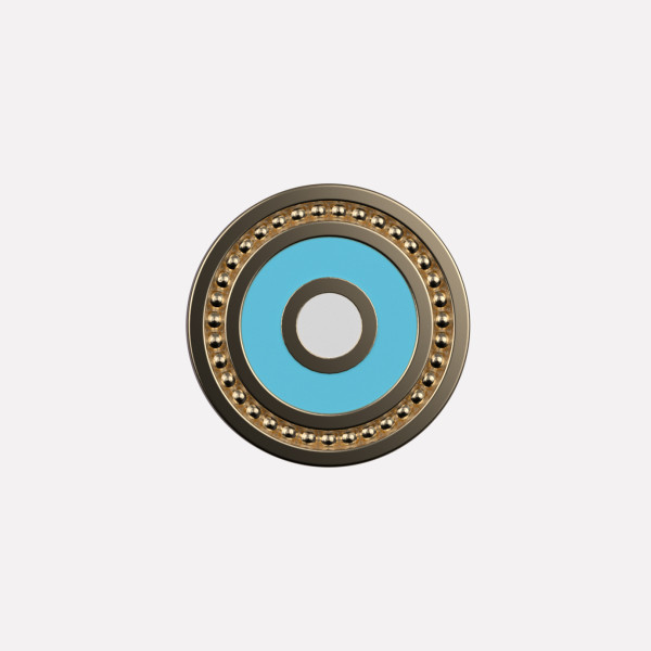 Joollion Charm Eye - Small (Μάτι) σε τιρκουάζ σμάλτο, ασήμι 925, επιχρυσωμένο με χρυσό 18k, συμβατό με όλα τα Joolets της Joolify.