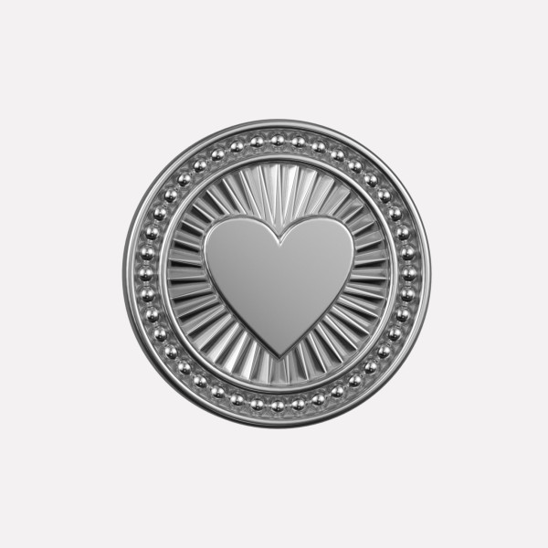 Joollion Charm Hearts, ασήμι 925 επιπλατινωμένο, συμβατό με όλα τα Joolets της Joolify.