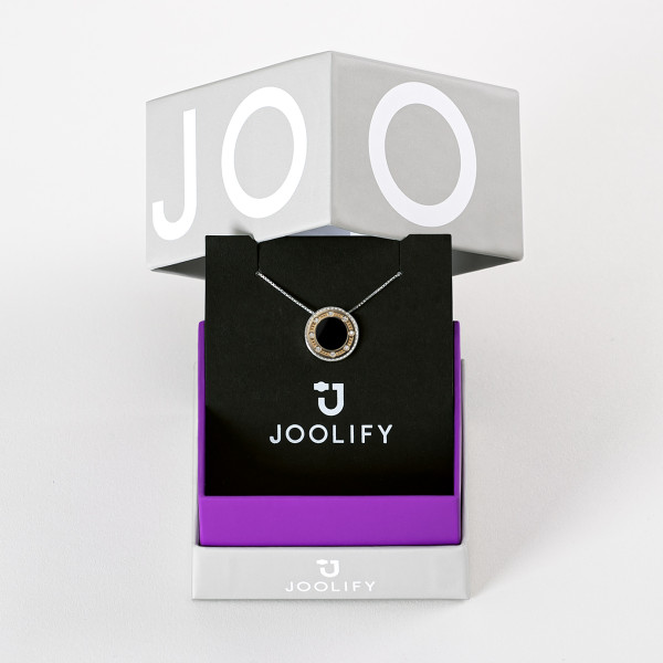 Packaging για Joolets. Κολιέ και εναλλασσόμενο κόσμημα Joollion, από επιχρυσωμένο ασήμι 925, με χρυσό 18k.