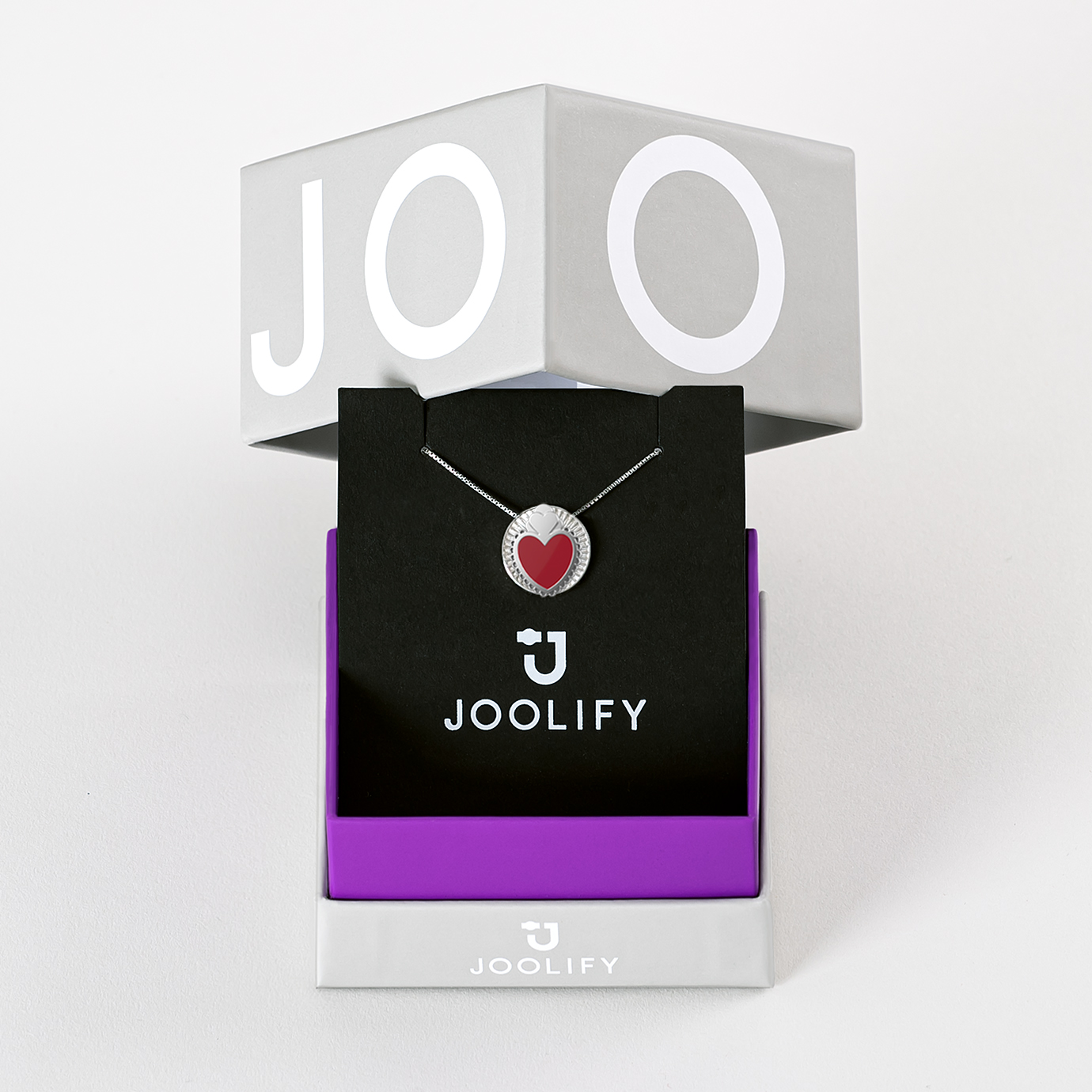 Joolet Κολιέ Packaging. Βάση για εναλλασσόμενο κόσμημα από επιπλατινωμένο ασήμι 925.