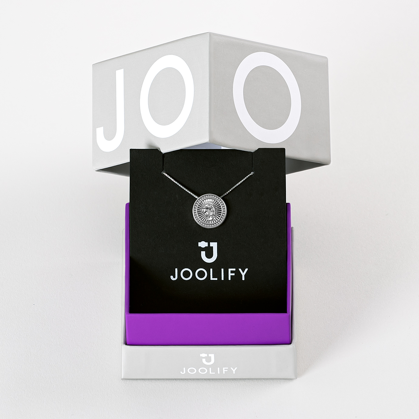 Joolet Κολιέ Packaging. Εναλλασσόμενο κόσμημα Joollion, από οξειδωμένο ασήμι 925.
