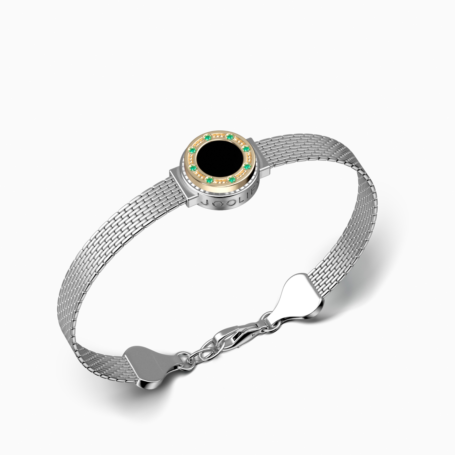 Joollion από επιχρυσωμένο ασήμι 925 με χρυσό 18k. Φορεμένο σε Joolet βραχιόλι με ασημένια αλυσίδα.