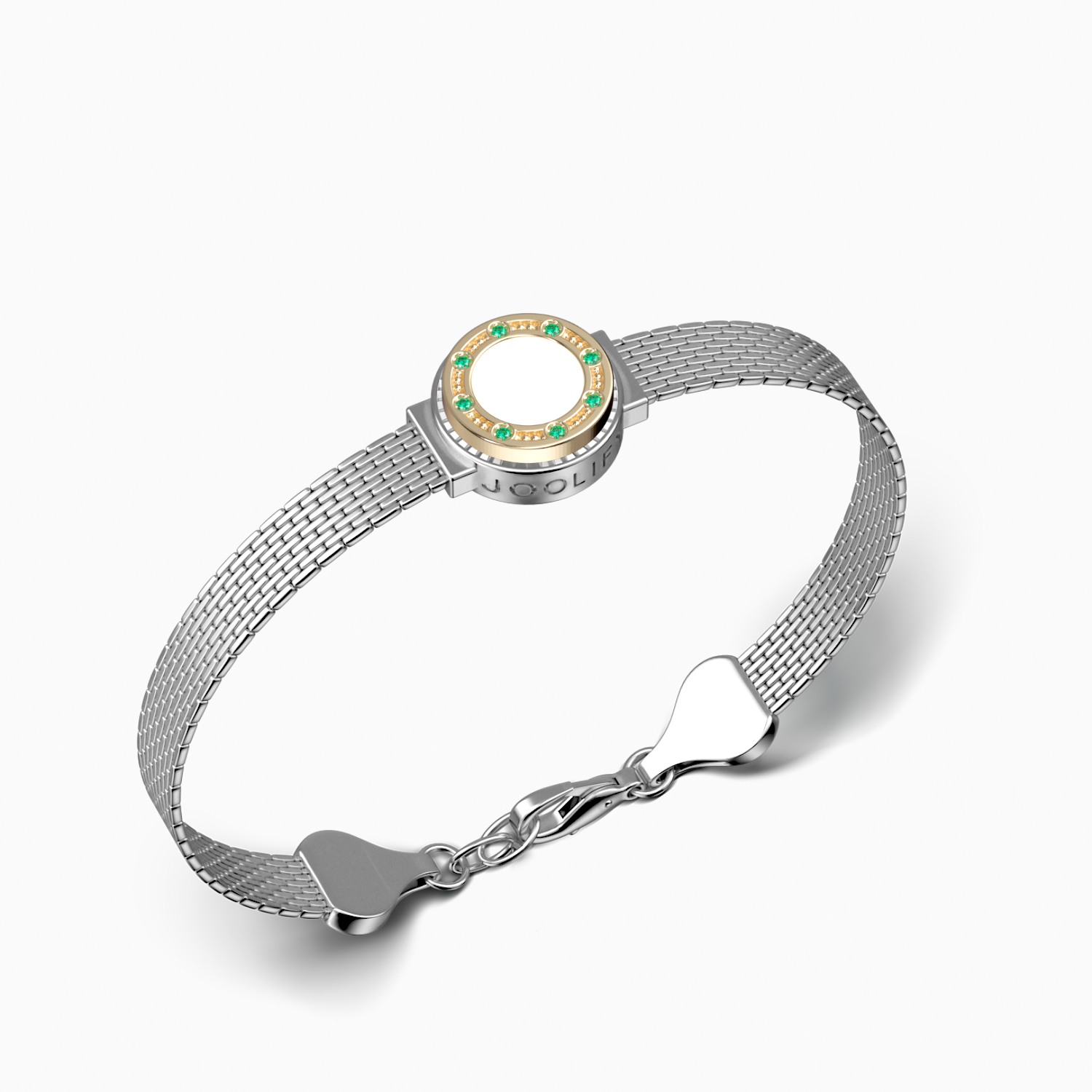 Joollion από επιχρυσωμένο ασήμι 925 με χρυσό 18k. Φορεμένο σε Joolet βραχιόλι με ασημένια αλυσίδα.