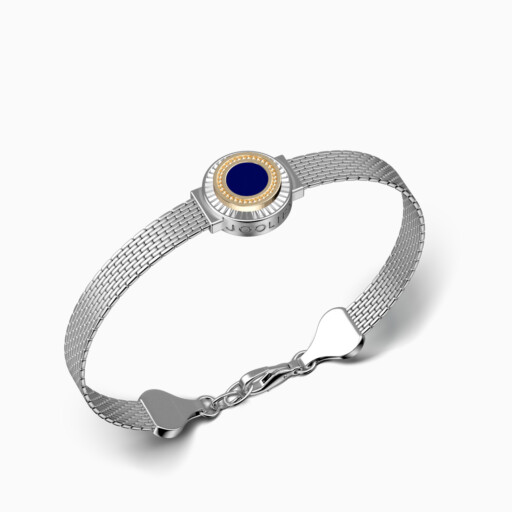 Joollion από επιχρυσωμένο ασήμι 925 με χρυσό 18k. Φορεμένο σε Joolet βραχιόλι με ασημένια αλυσίδα.