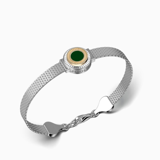 Joollion από επιχρυσωμένο ασήμι 925 με χρυσό 18k. Φορεμένο σε Joolet βραχιόλι με ασημένια αλυσίδα.