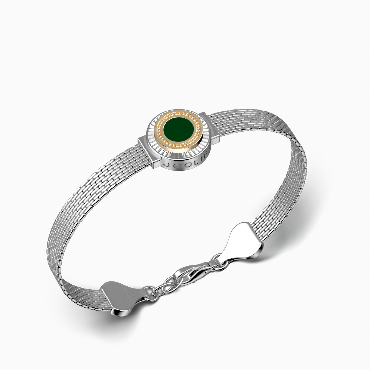 Joollion από επιχρυσωμένο ασήμι 925 με χρυσό 18k. Φορεμένο σε Joolet βραχιόλι με ασημένια αλυσίδα.