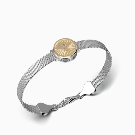 Joollion από επιχρυσωμένο ασήμι 925 με χρυσό 18k. Φορεμένο σε Joolet βραχιόλι με ασημένια αλυσίδα.