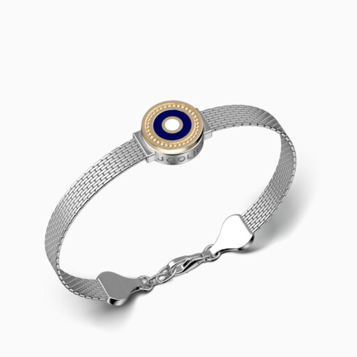 Joollion από επιχρυσωμένο ασήμι 925 με χρυσό 18k. Φορεμένο σε Joolet βραχιόλι με ασημένια αλυσίδα.