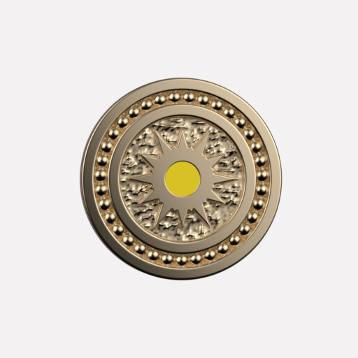 Joollion Charm Sun - Large, ασήμι 925, επιχρυσωμένο με χρυσό 18k, συμβατό με όλα τα Joolets της Joolify.