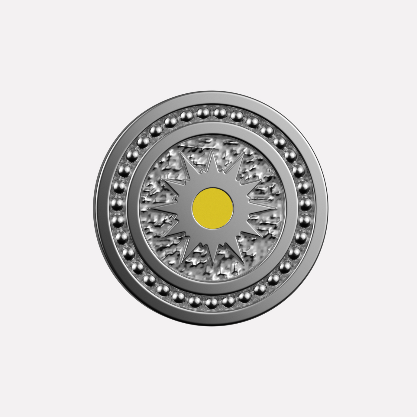 Joollion Charm Sun - Large, ασήμι 925 επιπλατινωμένο, συμβατό με όλα τα Joolets της Joolify.