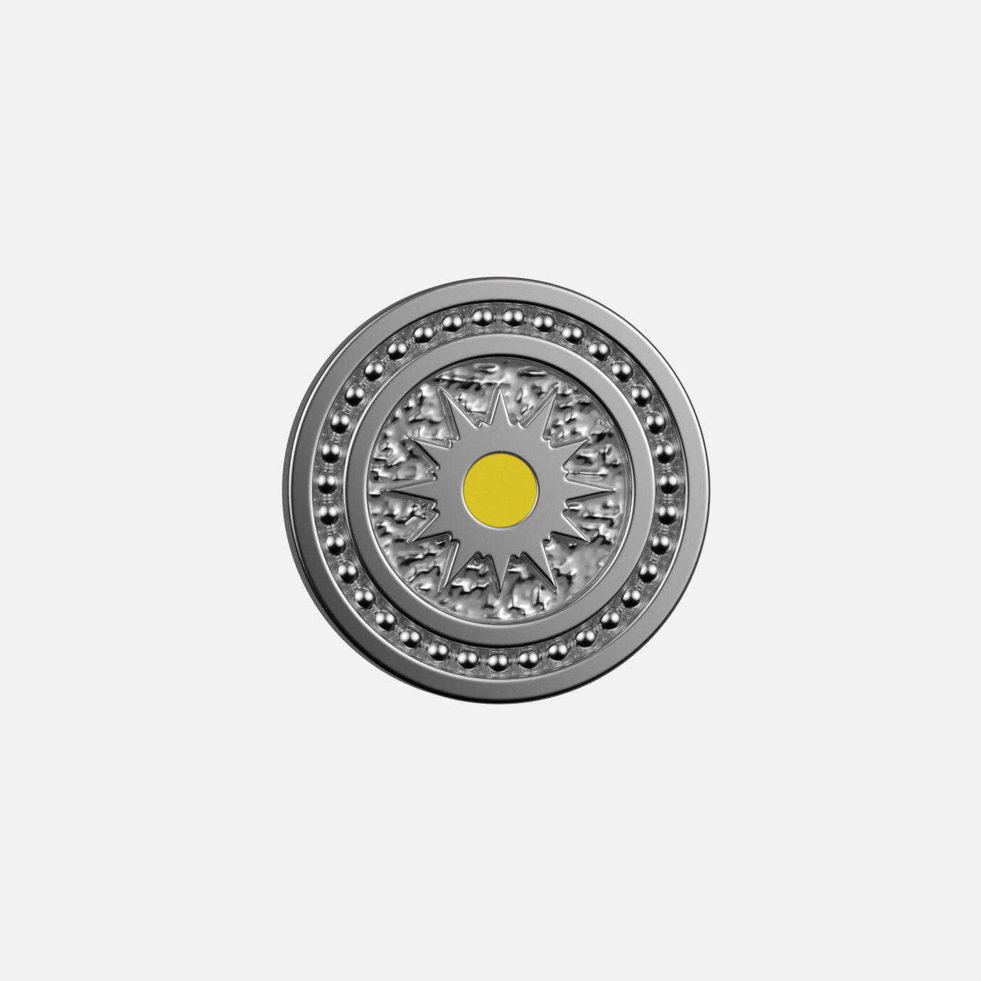 Joollion Charm Sun - Small, ασήμι 925 επιπλατινωμένο, συμβατό με όλα τα Joolets της Joolify.