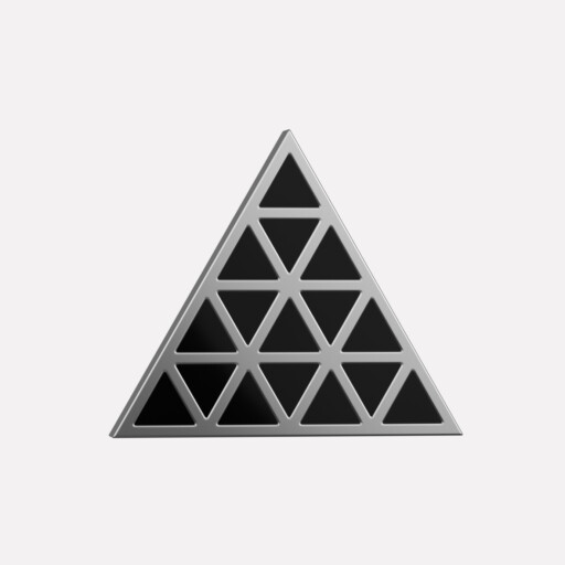 Joollion Charm Pop Triangle (Τρίγωνο) σε μαύρο σμάλτο, ασήμι 925 επιπλατινωμένο, συμβατό με όλα τα Joolets της Joolify.