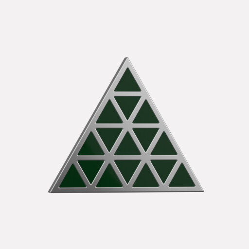 Joollion Charm Pop Triangle (Τρίγωνο) σε πράσινο σμάλτο, ασήμι 925 επιπλατινωμένο, συμβατό με όλα τα Joolets της Joolify.