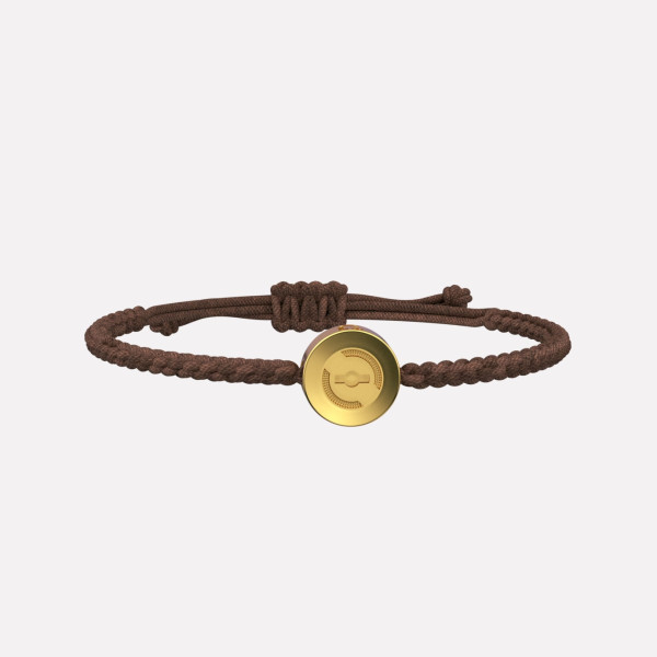 Joolet Bracelet Thin Cord (Μακραμέ με λεπτό κορδόνι). Μπεζ χρώμα. Επιχρυσωμένο ασήμι 925. Συνδυάζεται με όλα τα Joollions.