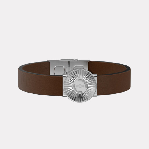 Joolet Bracelet Wide Leather (Καφέ, Δερμάτινο Βραχιόλι). Ασήμι 925. Συνδυάζεται με όλα τα Joollions.