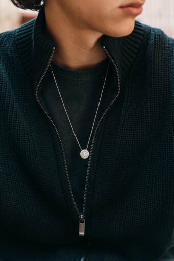Joolet Pendant Chain (κολιέ με ασημένια αλυσίδα). Unisex, Επιπλατινωμένο Ασήμι 925. Συνδυάζεται με όλα τα Joollions.