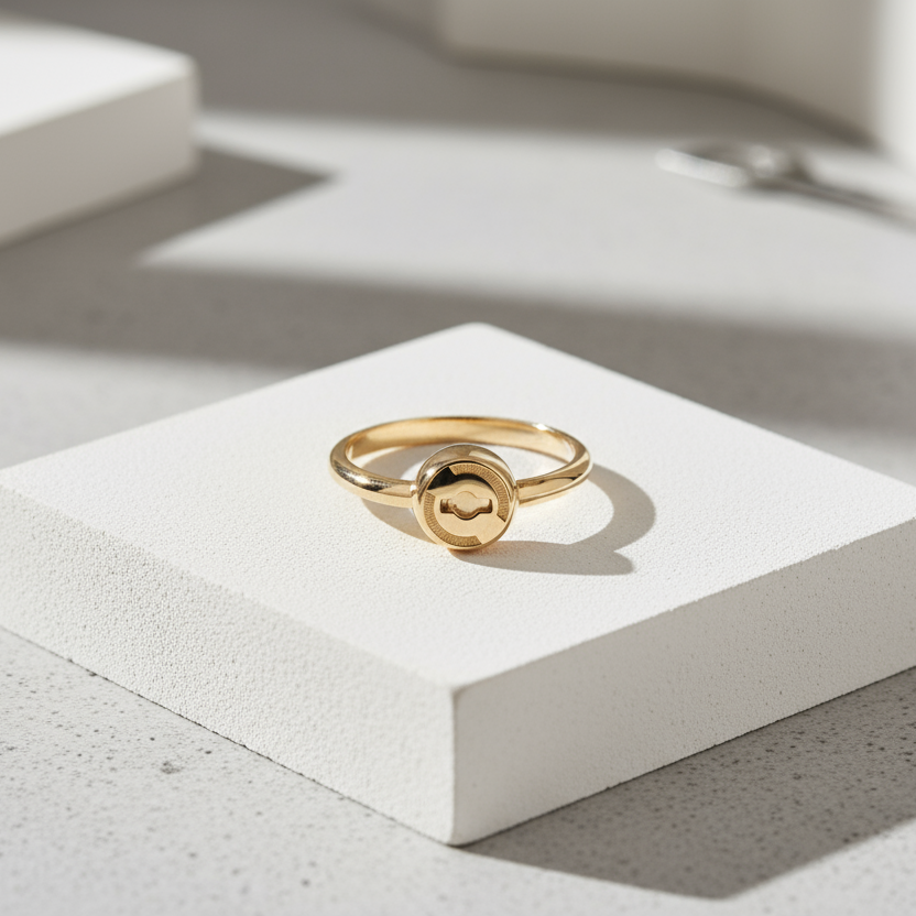 Joolet Ring (Δαχτυλίδι Βάση). Ασήμι 925, επιχρυσωμένο με χρυσό 18k. Συνδυάζεται με όλα τα Joollions.